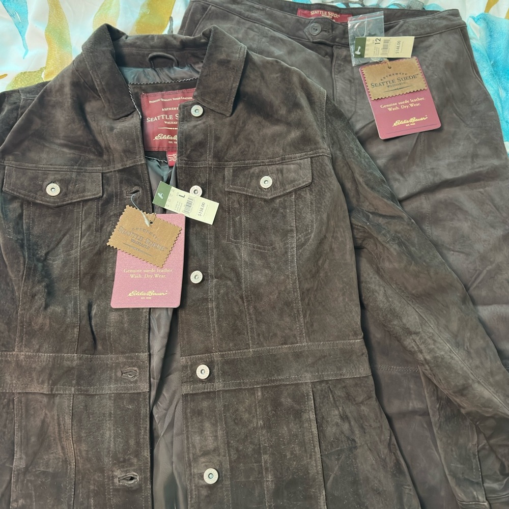 Eddie Bauer Suede Jacket and Skirt set